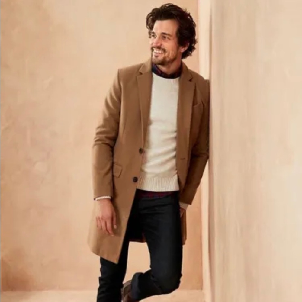 NWT Banana Republic Wool-Blend Top Coat - Camel - S